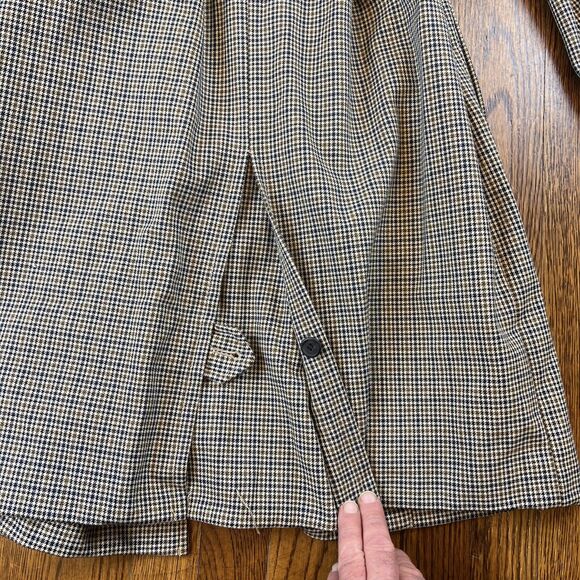 Topman Checkered Trench Coat Jacket Sz S Double Breasted Plaid Houndstooth $250 - Picture 7 of 12